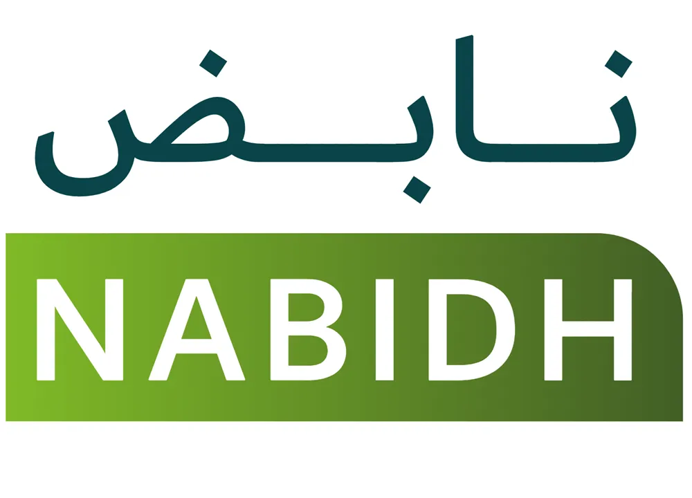 Nabidh logo in green gradient Arabic and English text.